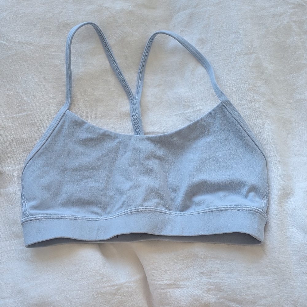 lululemon flow Y bra in blue linen